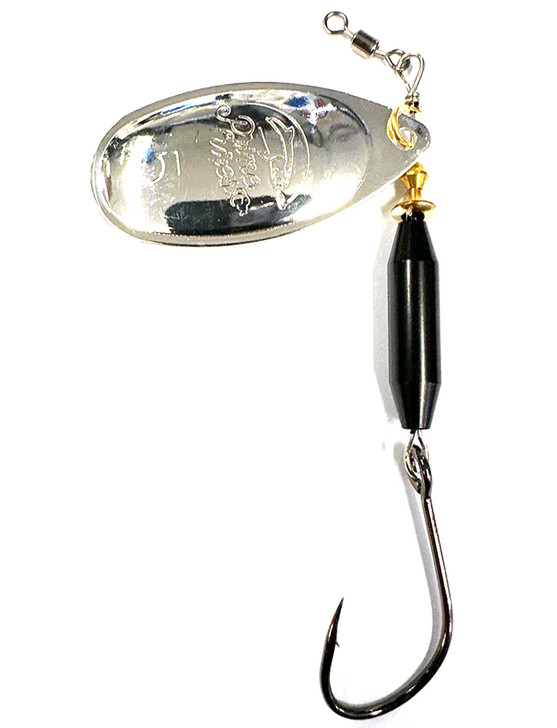 Prime Lures Weighted Spinner #5 - Harbour Chandler Custom Black Silver
