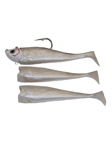 Lighthouse Lures 14oz MegaBite Swimtail Jig - UV White Russian