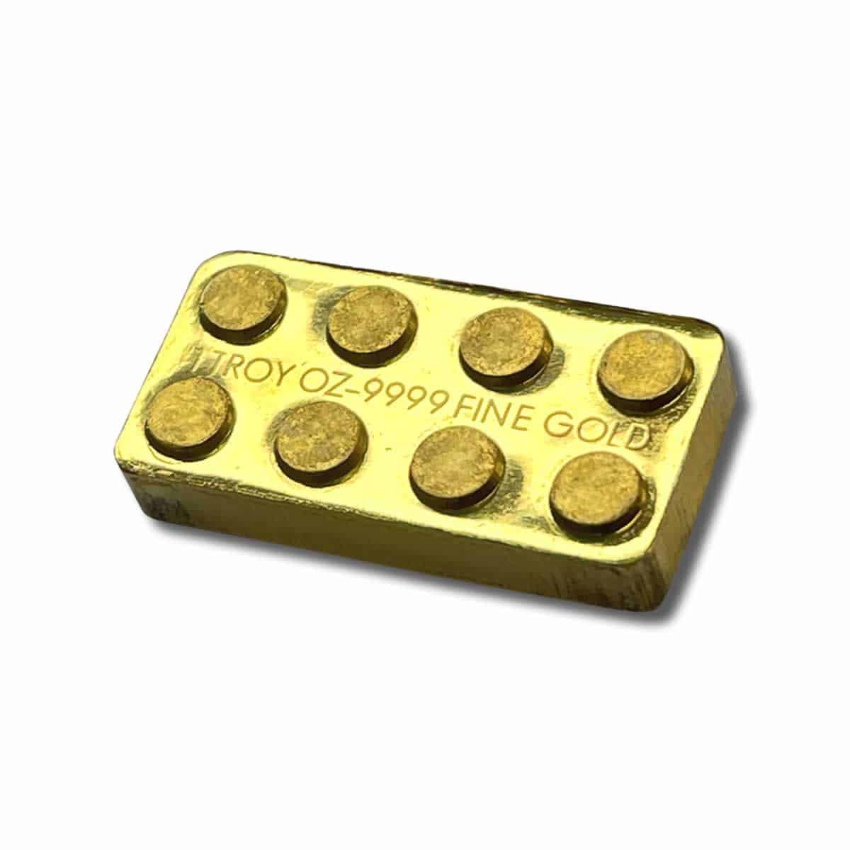 1 oz .9999 Fine Gold - Monarch Building Block Bar - 2x4 with Custom ...
