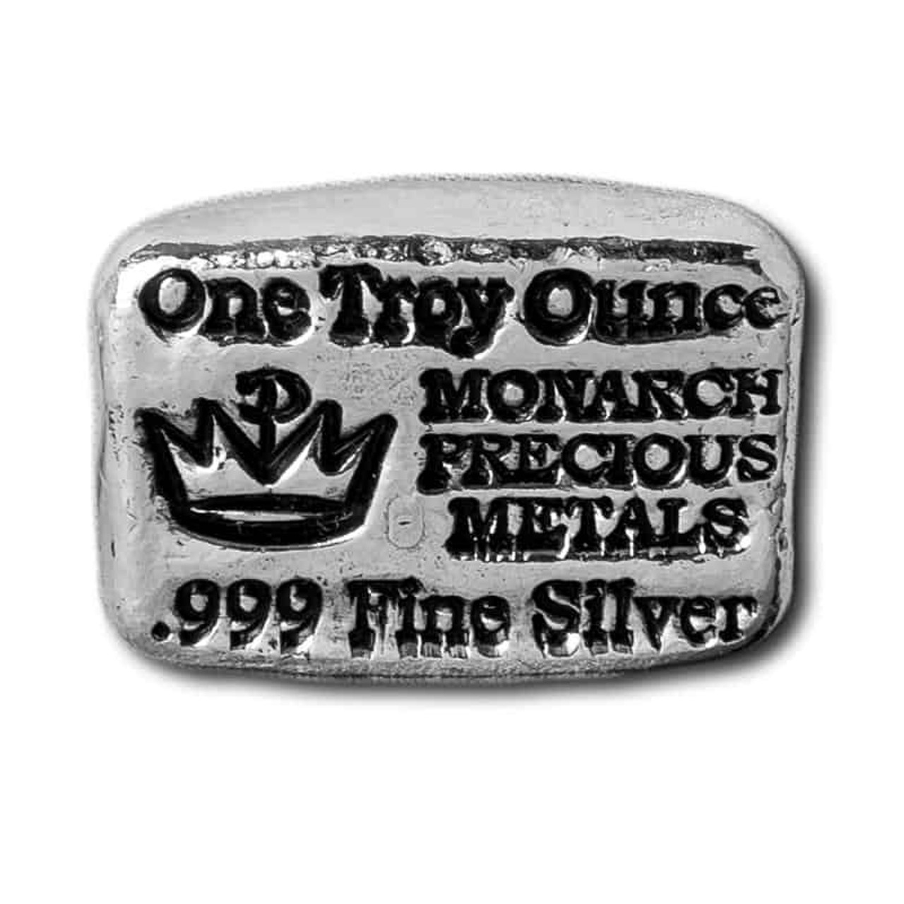 1 oz .999 Fine Silver Bar - Monarch Poured - Monarch Precious Metals