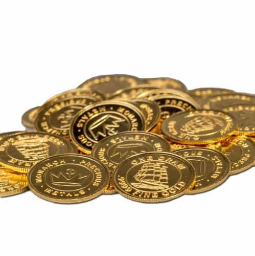 1 Gram .9999 Fine Gold Round - Monarch - Tall Ship (Sealed in