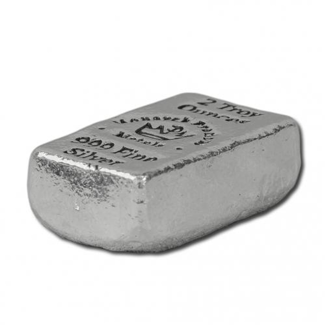 2 oz .999 Fine Silver Bar - Monarch Poured Lil' Chunky - Monarch
