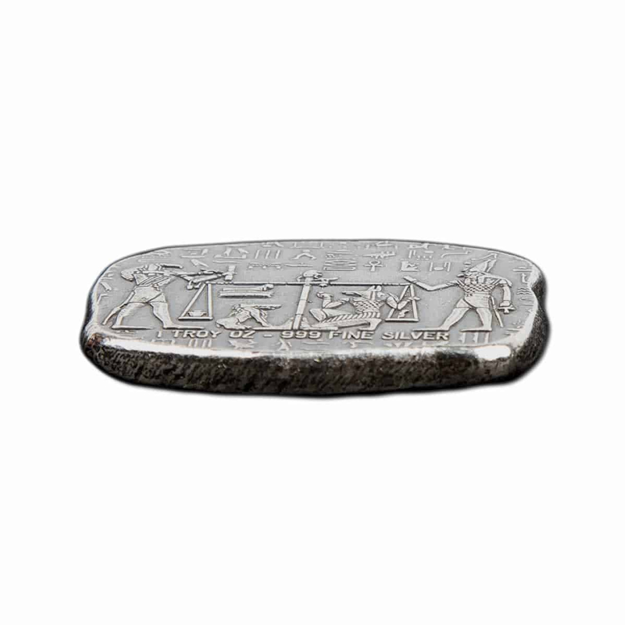 1 oz .999 Fine Silver Relic Bar - Old World Egyptian God Anubis Jackal