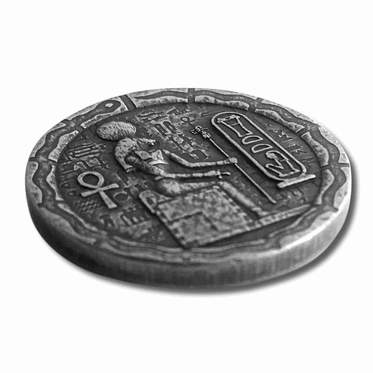 1/2 oz .999 Fine Silver Round - Ultra High Relief Egyptian - Cat
