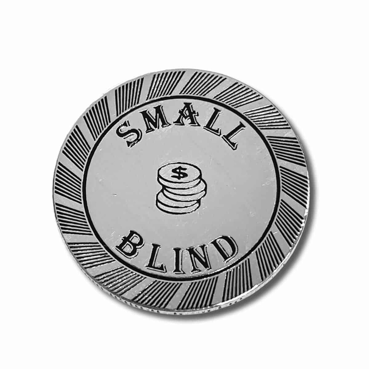 Custom Engraved 1oz .999 Fine Silver Poker Chip Small Blind Button Marker  with Gift Box