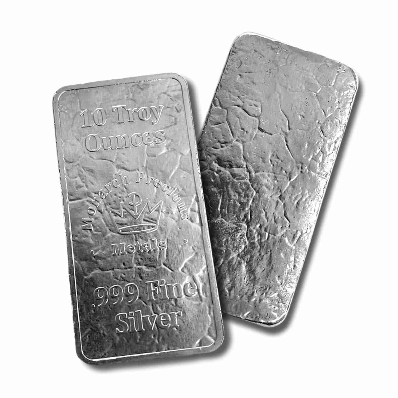 10 oz .999 Fine Silver Bar - Monarch Stone Struck - Monarch Precious Metals