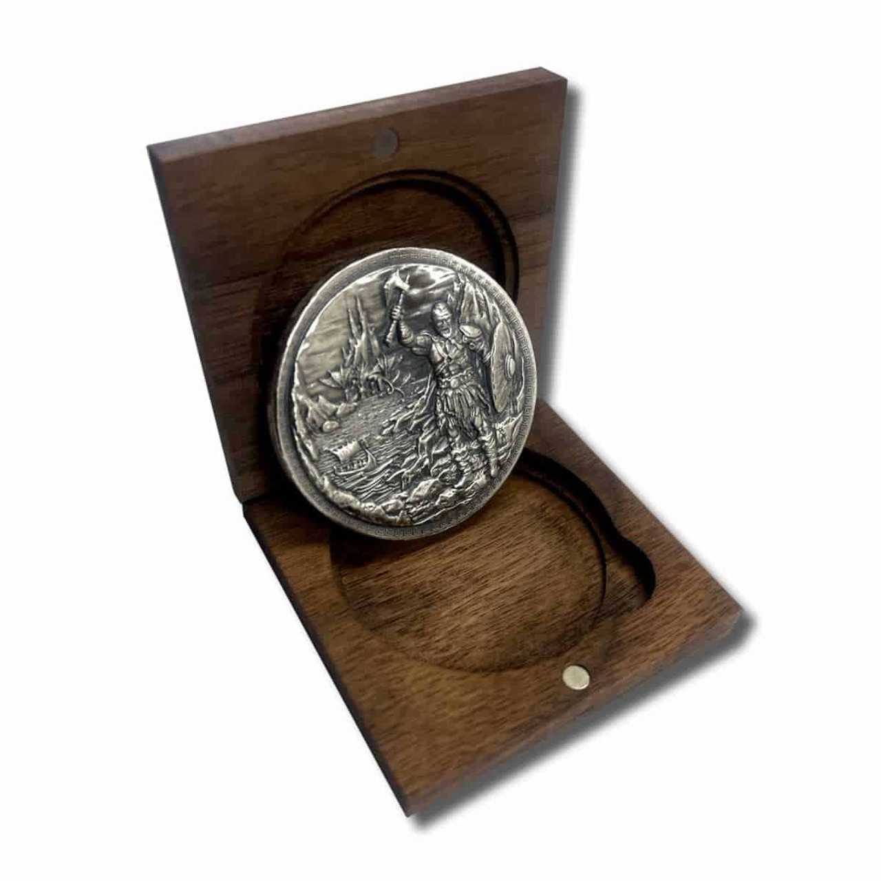5 oz .999 Fine Silver - Baby Dragon vs Vikings Ultra High