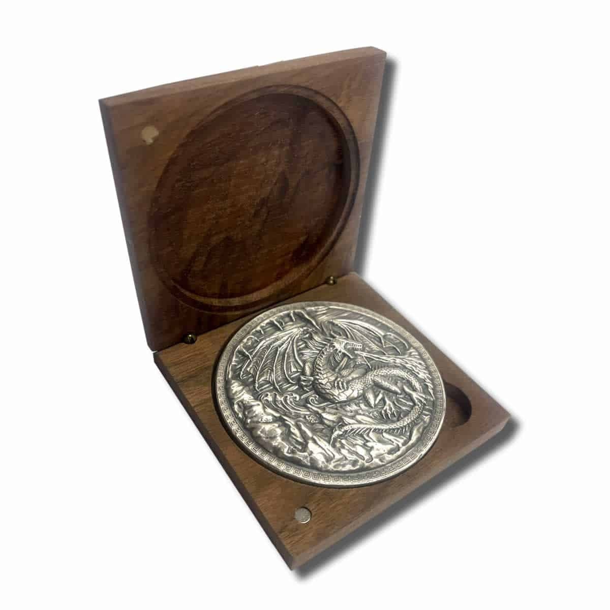 10 oz .999 Fine Silver - Dragon vs Vikings Ultra High Relief