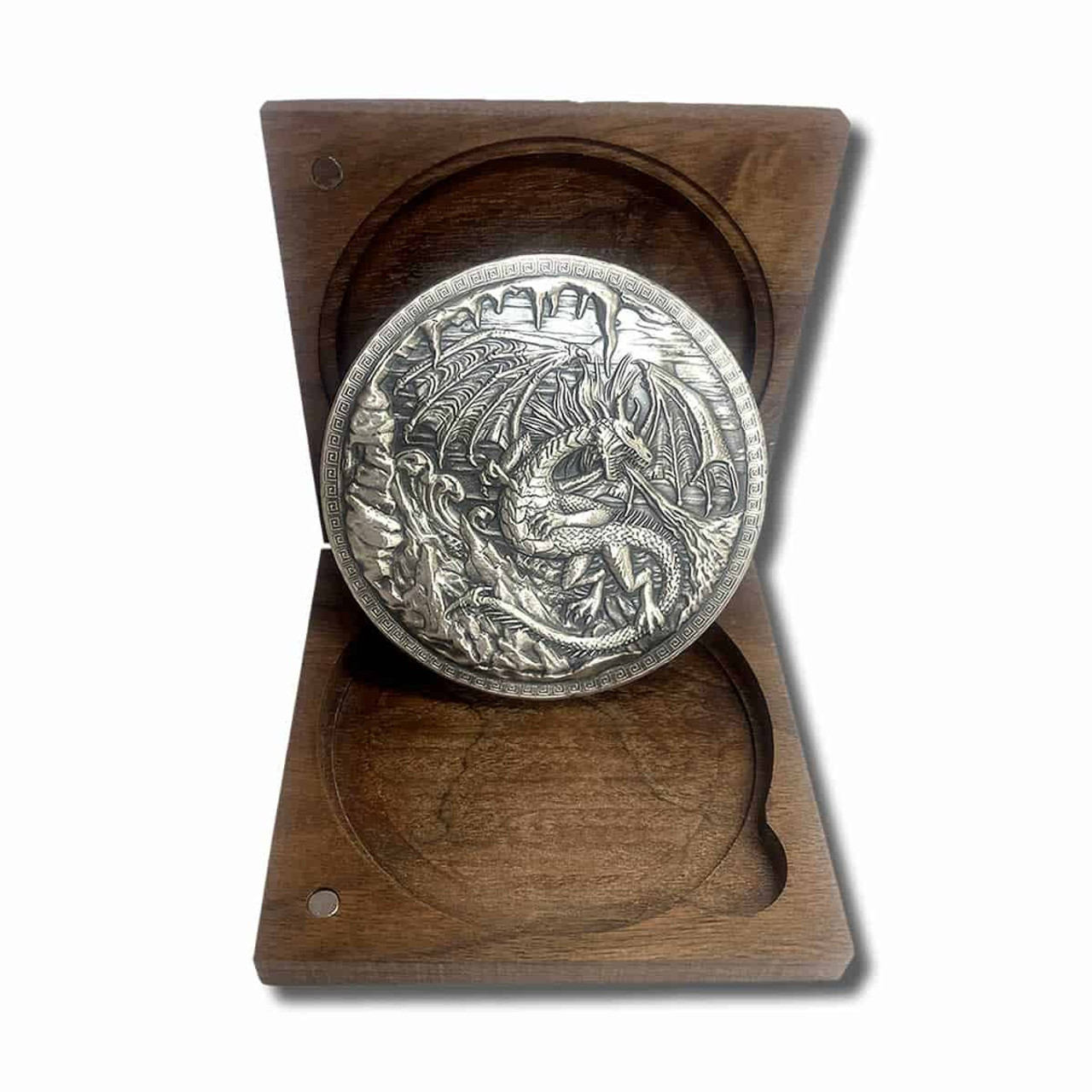 10 oz .999 Fine Silver - Dragon vs Vikings Ultra High Relief