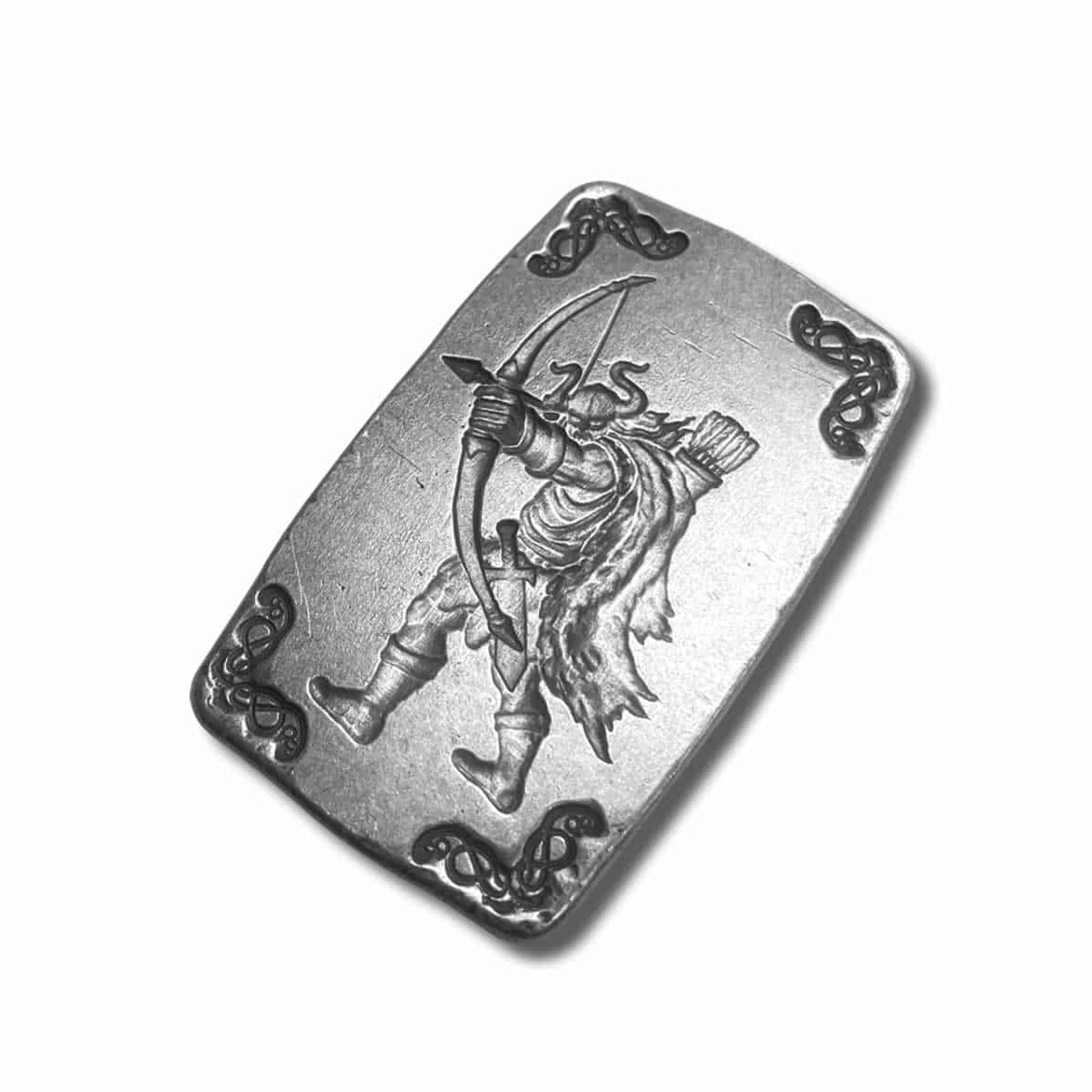 5 oz .999 Fine Silver Bar - Monarch Viking Archer with Bow and