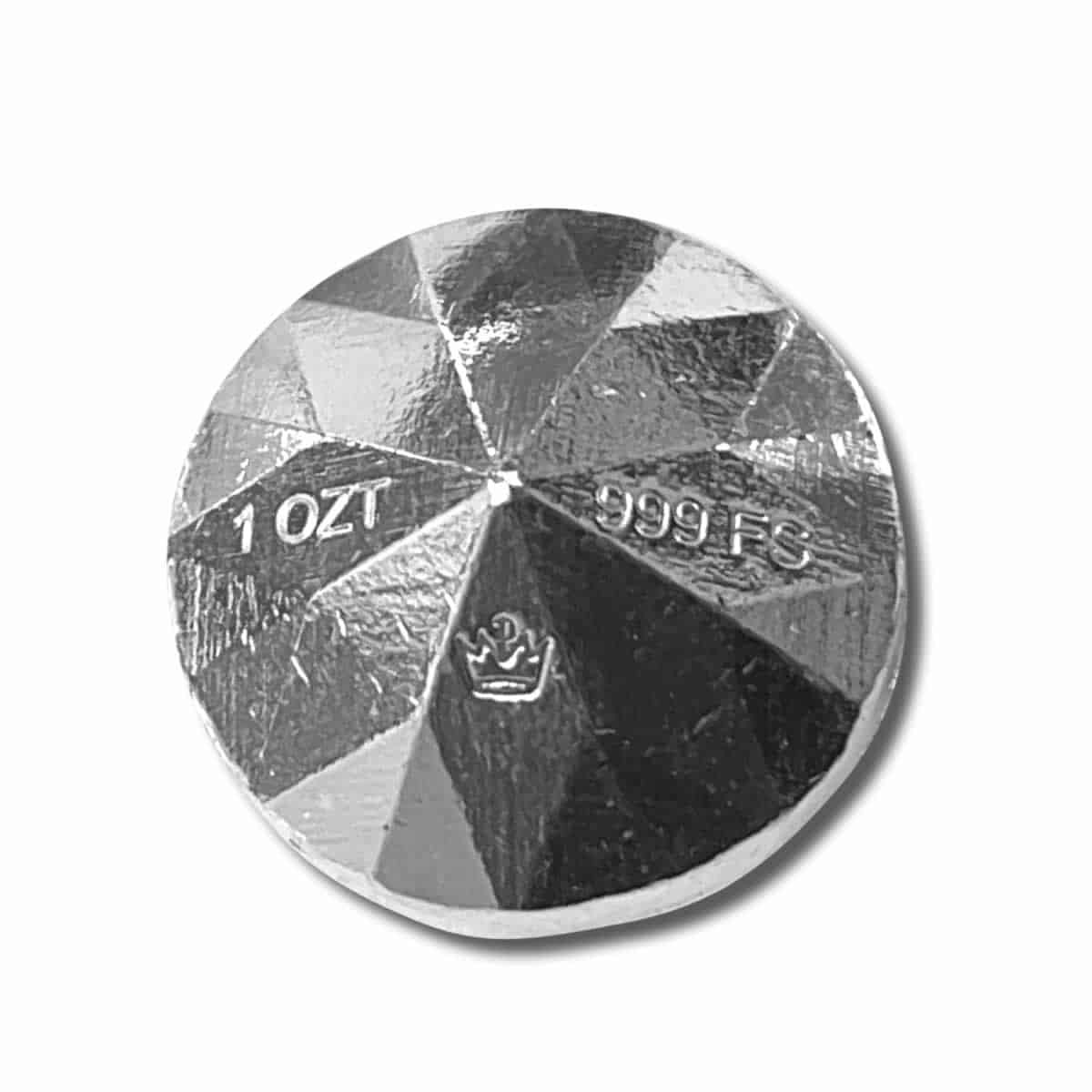 その他 .999 SILVER 1ozt Diamond Design 1 oz .999 Fine Silver Diamond - Monarch 3D Art Bar with Custom