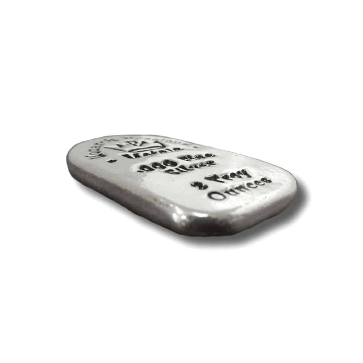 2 oz .999 Fine Silver Bar - Monarch Poured Original Tombstone