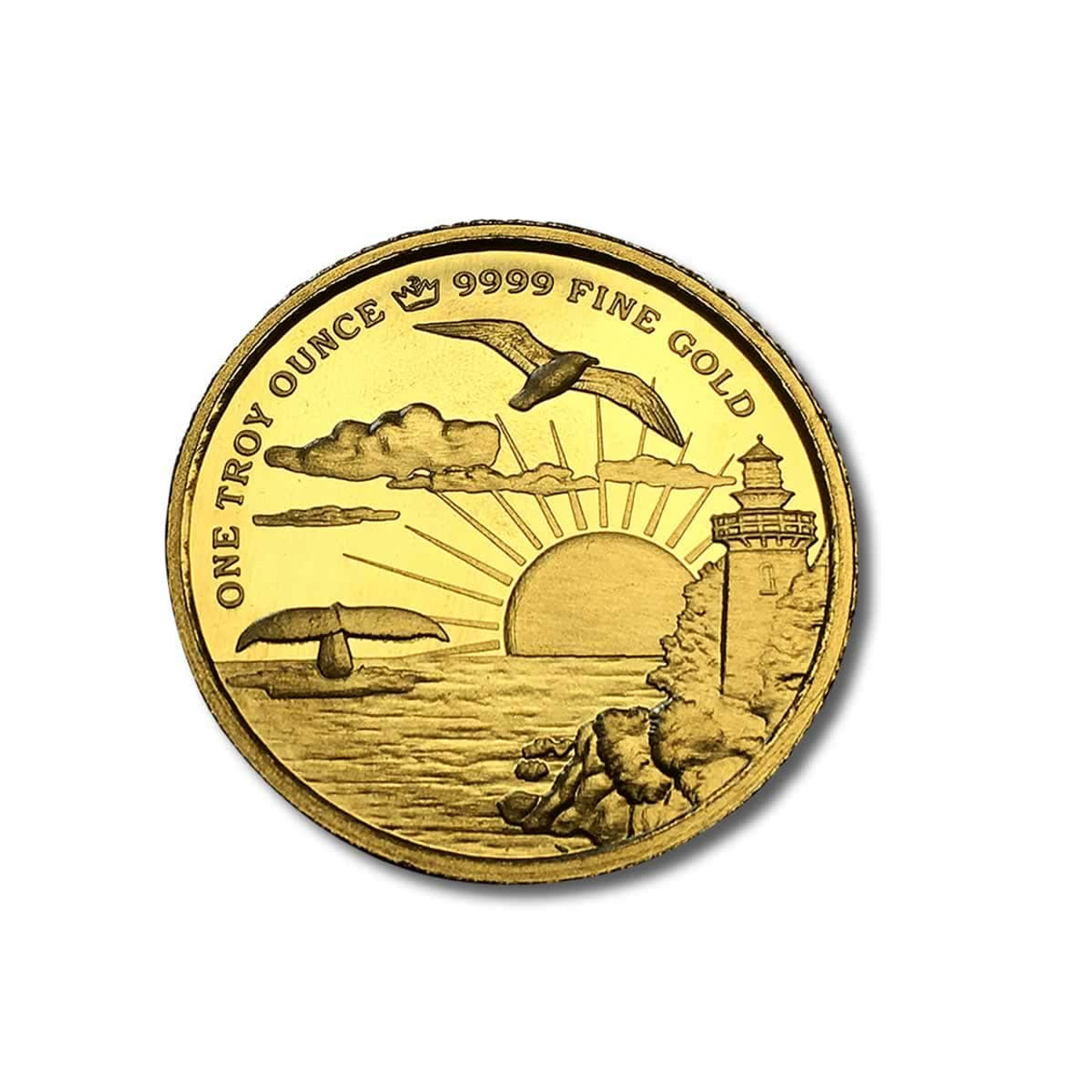 1 oz .9999 Fine Gold - Humpback Whale Ultra High Relief with