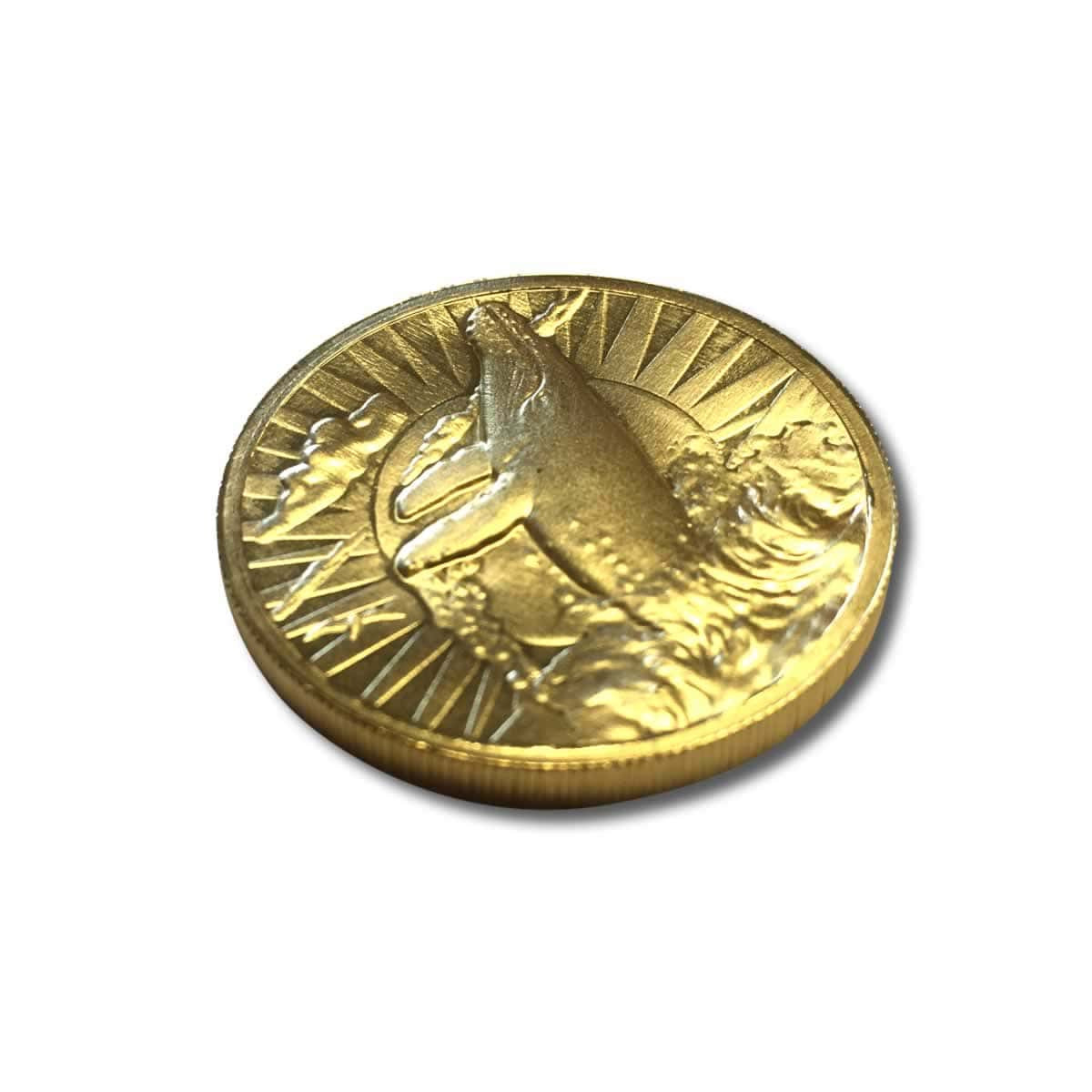 1 oz .9999 Fine Gold - Humpback Whale Ultra High Relief with Gift