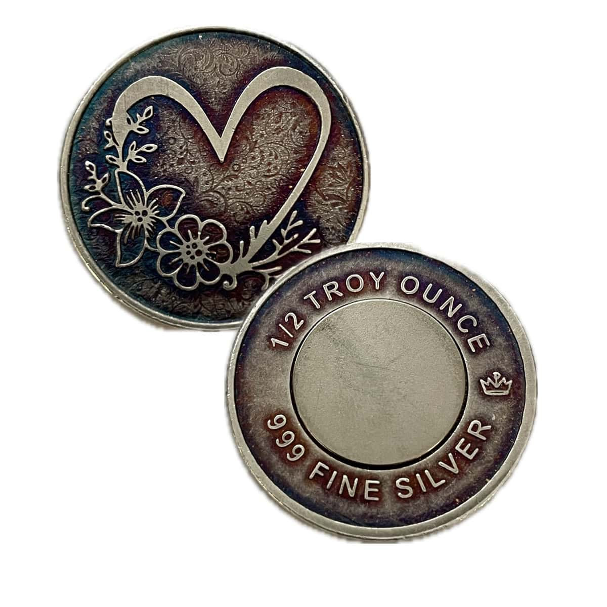 1/2 oz .999 Fine Silver Round with Magnet and Gift Bag - Flowering