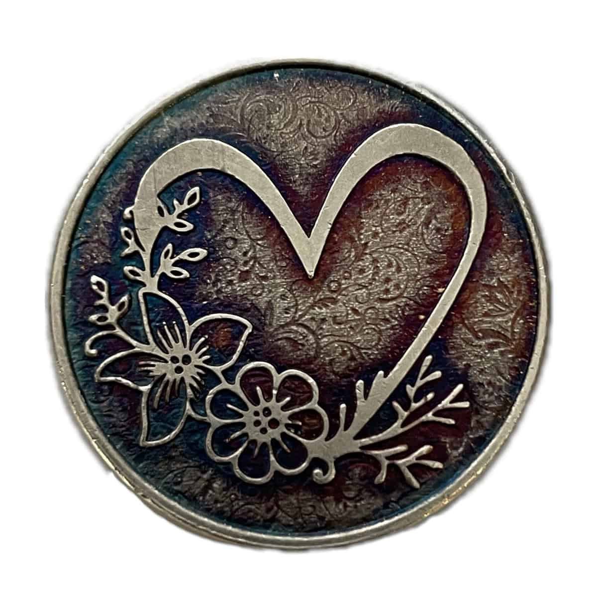 1/2 oz .999 Fine Silver Round with Magnet and Gift Bag - Flowering