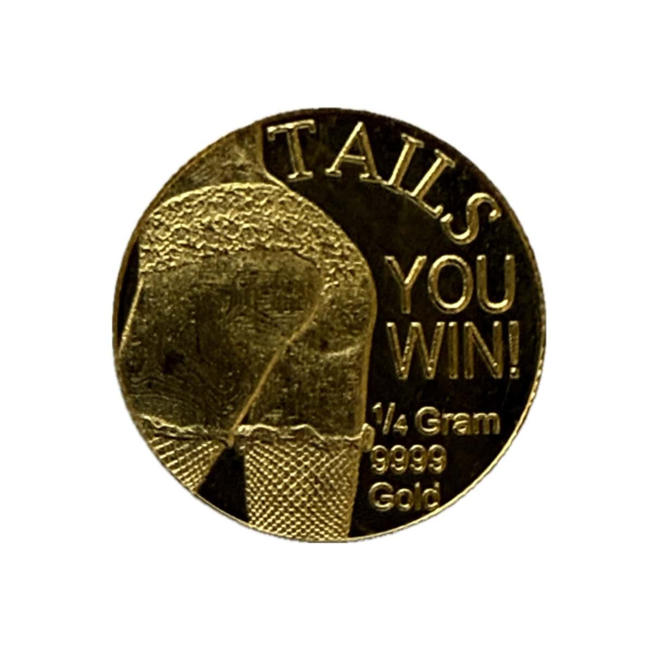 1/4 Gram .9999 Fine Gold Round - Adult Novelty - Heads and