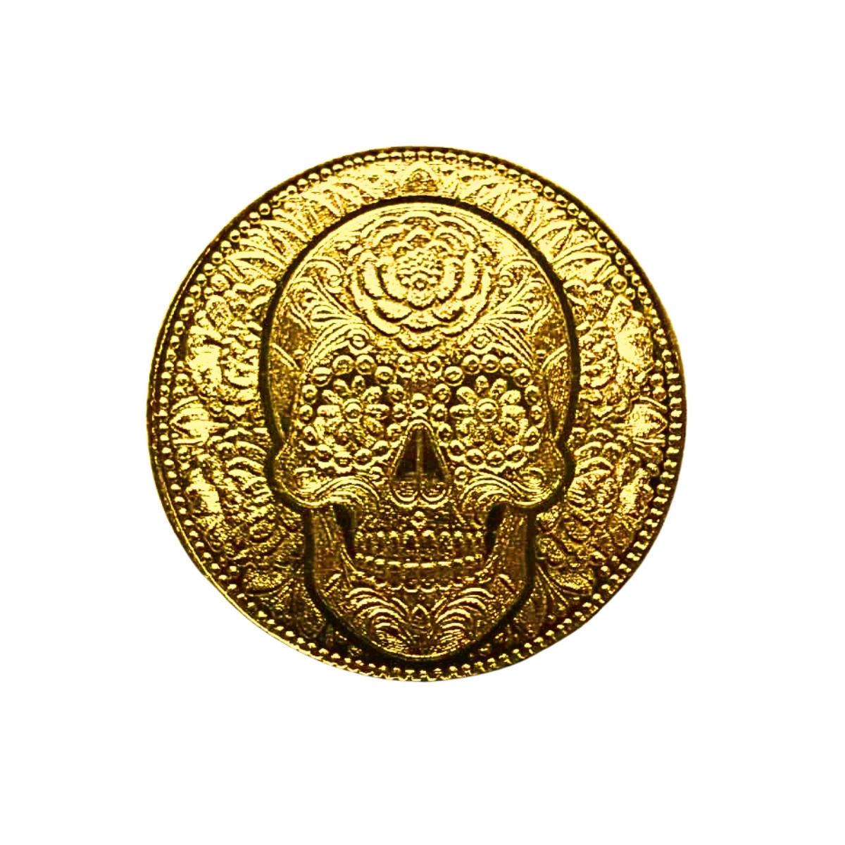 1/200 oz .9999 Fine Gold Round - Monarch - Day of the Dead Rose