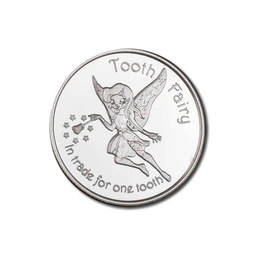 1/10 oz .999 Fine Silver Round - A Visit From the Tooth Fairy with Gift Bag Fairy