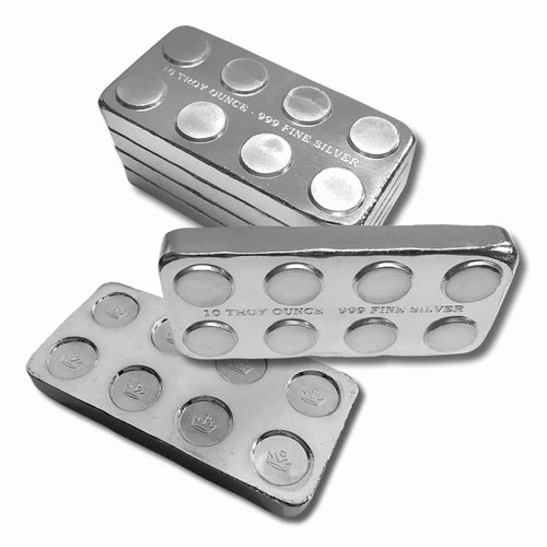 1 oz .999 Fine Silver - Monarch Building Block Bar - 2x4 - Monarch