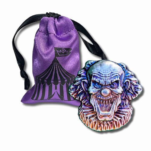 2 oz .999 Fine Silver - Monarch 3D Art Bar - Evil Clown with Gift Bag