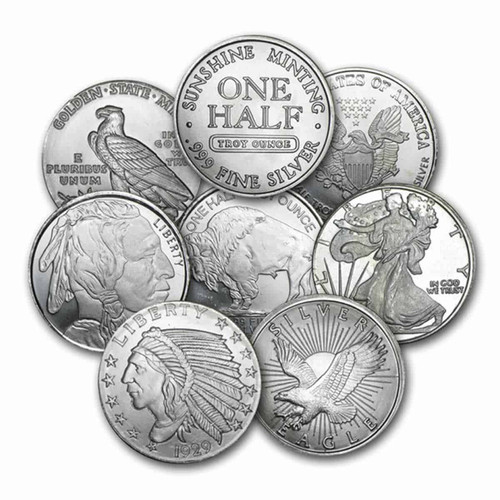 1/2 oz .999 Fine Silver - Mixed Rounds (Secondary Market)