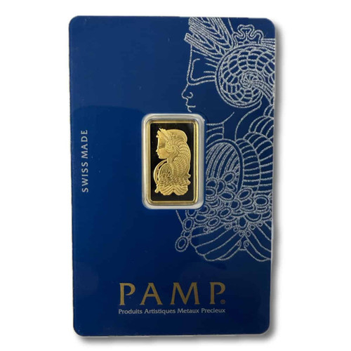 1 Gram .9999 Fine Gold  - Pamp Suisse - Lady Fortuna Bar