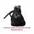 Black leather gift drawstring storage bag