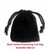 Black velveteen drawstring bag