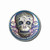 1/2 oz .999 Fine Silver Round with Magnet and Gift Bag - Dia de Los Muertos Sugar Skull Front Dark