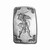 5 oz .999 Fine Silver Bar - Monarch Viking Warrior Shield Maiden with Custom Leather Pouch Front