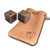 Pair of Pure Solid Copper Handcrafted Gaming Dice with Leather Bag - Viking Design