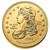 a depiction of Liberty inspired by the Capped Bust, Lettered Edge Half Dollar struck from 1807 to 1836, reflecting the era of Jackson’s presidency.