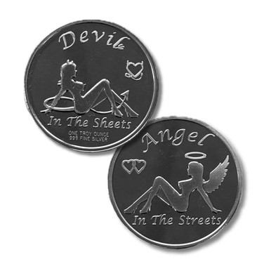 1 oz .999 Fine Silver Adult Novelty Round - Angel in the