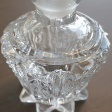 Decorative EAPG glass perfume bottle with art deco style