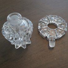 Art deco collectible glass perfume bottle.  Made in America in the 1940s by Imperial Glass for Irice.