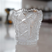 This vintage toothpick holder is a beautiful example of collectible Early American Pressed Glass (EAPG).