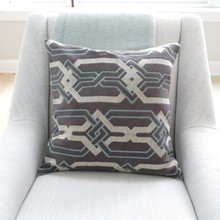 Heavy weight, designer deadstock fabric in a blend of rayon, polyester, and linen fibers is used to create this beautiful pillow cover.