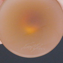 Handcrafted by British glass artist Bob Crooks at First Glass, this sculptural piece combines elegance with modern artistry.