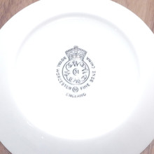 Vintage Royal Worcester fine bone china dish with floral design with intact backstamp.  Authentic English fine bone china collectible.