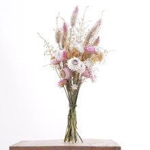 Bouquet of dried flowers with wild flower look.