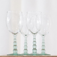 These vintage water glasses are a highly collectible piece of functional art.  Both durable and decorative, perfect for daily use or a special occasion.
