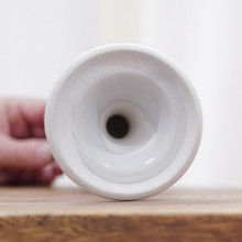 Footing of vintage stoneware goblet.