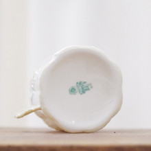 The green Belleek backstamp is the 6th Mark, dating the production of this mug between 1965-1980