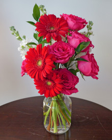 Bright and bold flower arrangement.