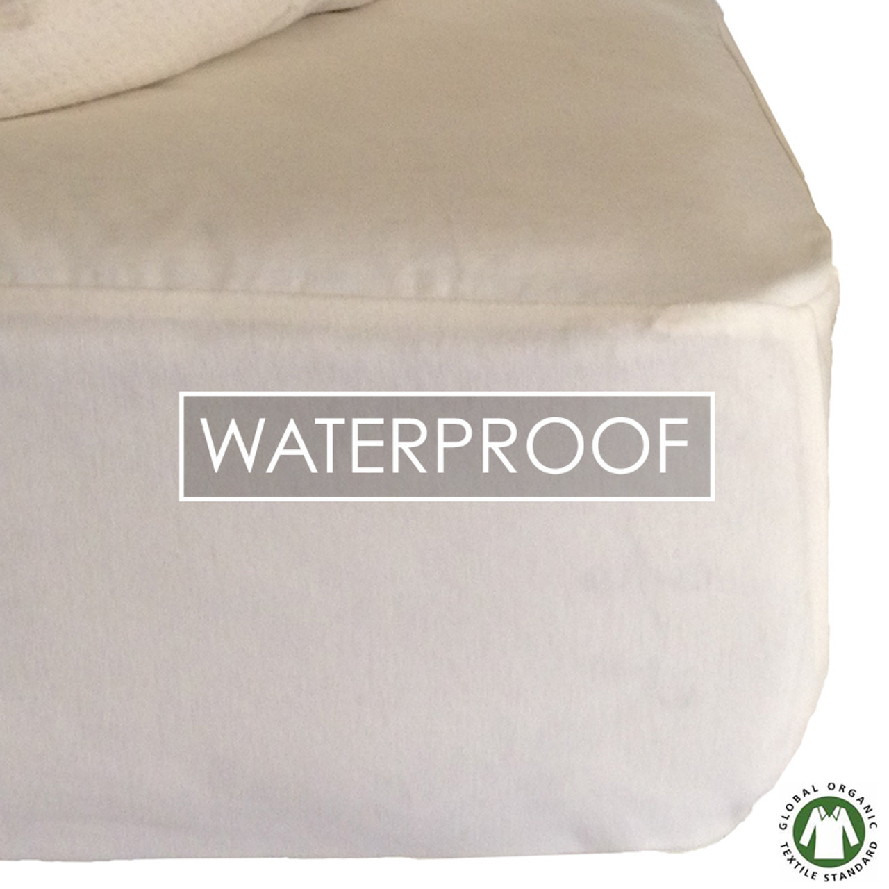 Organic Cotton Waterproof Mattress Protector with organic cotton skirting