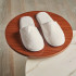 Down Etc. Closed Tow Slide Slipper White