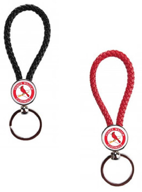 Cardinals braided key chain