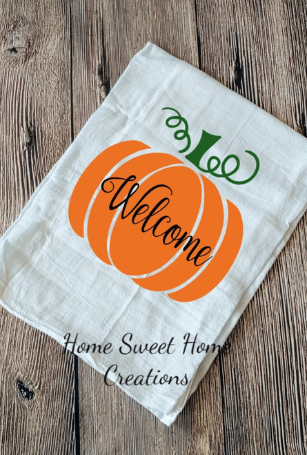 Tea Towel- Welcome Pumpkin