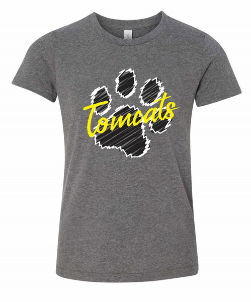 Grey paw print T